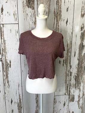 Obey Heathered Light Purple Cropped T-Shirt